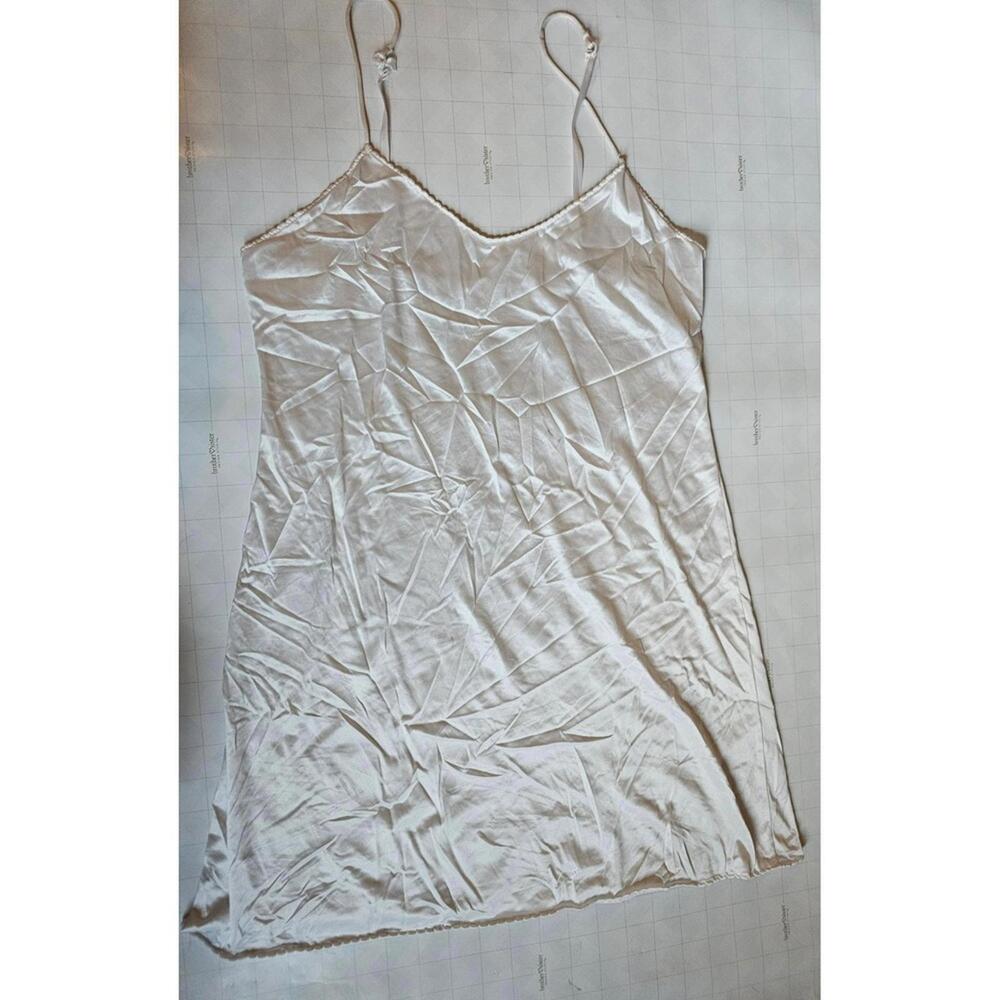 Vassarette White Satin Chemise